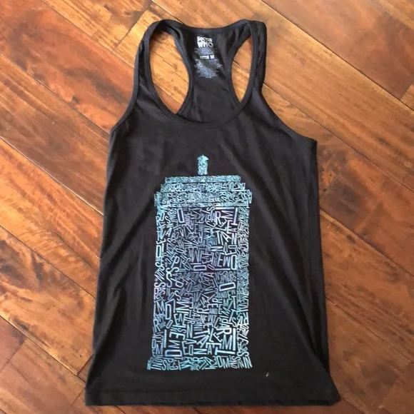 Ripple junction | Doctor Who Letters muscle tank top - Picture 4 of 7
